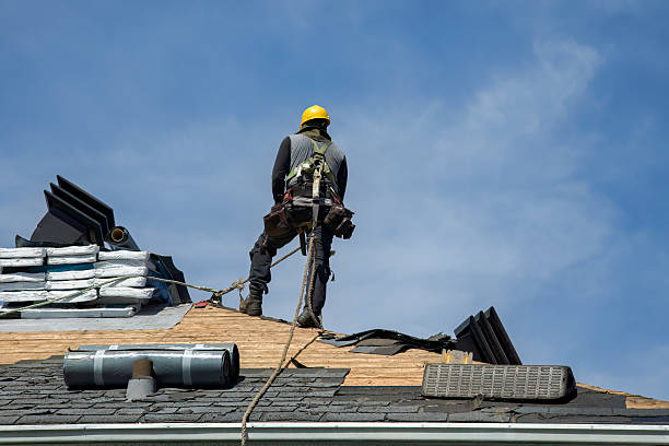 Professional Gutter Installation technician working in Mccutcheon Field, NC